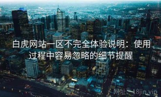 白虎网站一区不完全体验说明：使用过程中容易忽略的细节提醒