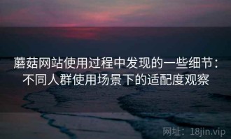 蘑菇网站使用过程中发现的一些细节：不同人群使用场景下的适配度观察