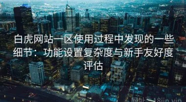 白虎网站一区使用过程中发现的一些细节：功能设置复杂度与新手友好度评估
