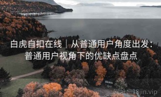 白虎自扣在线｜从普通用户角度出发：普通用户视角下的优缺点盘点