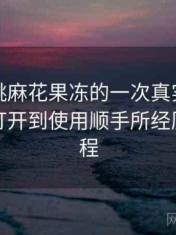 天美蜜桃麻花果冻的一次真实使用体验：从打开到使用顺手所经历的全过程