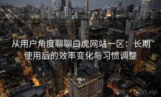从用户角度聊聊白虎网站一区：长期使用后的效率变化与习惯调整