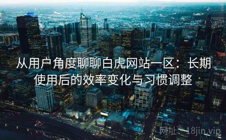 从用户角度聊聊白虎网站一区：长期使用后的效率变化与习惯调整