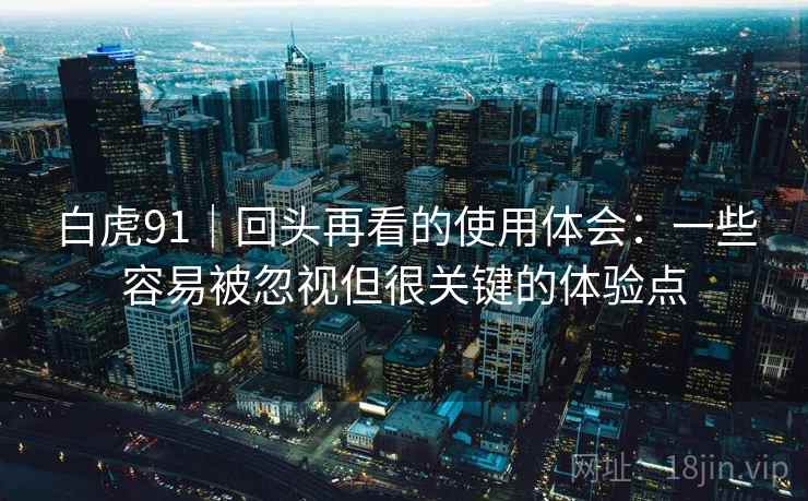 白虎91｜回头再看的使用体会：一些容易被忽视但很关键的体验点