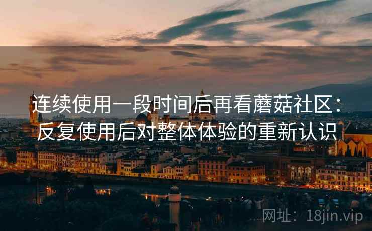 连续使用一段时间后再看蘑菇社区：反复使用后对整体体验的重新认识