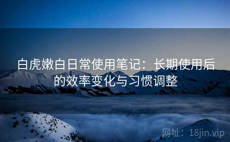 白虎嫩白日常使用笔记：长期使用后的效率变化与习惯调整