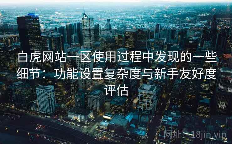 白虎网站一区使用过程中发现的一些细节：功能设置复杂度与新手友好度评估