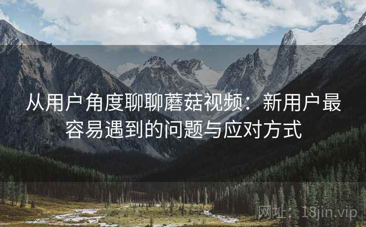从用户角度聊聊蘑菇视频：新用户最容易遇到的问题与应对方式