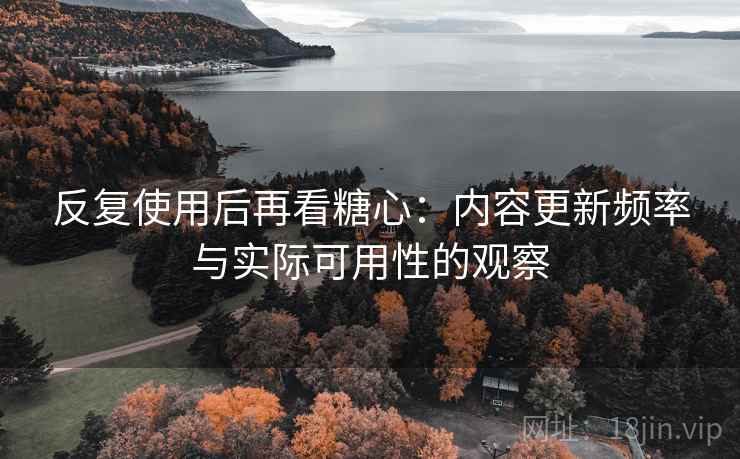 反复使用后再看糖心：内容更新频率与实际可用性的观察